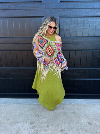 BOHO CROCHET KNIT TOPS
