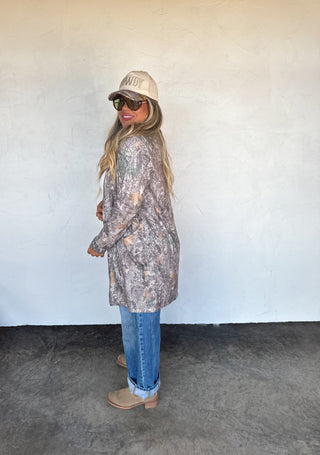PREORDER- WOODLAND CAMO LOLA CARDIGAN