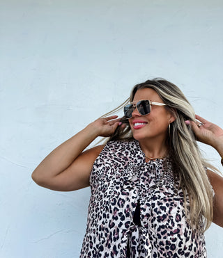 EVERLY CHEETAH QUILTED VEST