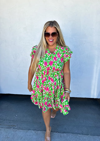 PREORDER -LUCIANA FLORAL DRESS