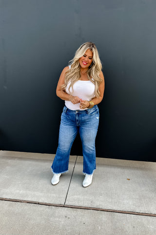 LOGAN CROP FLARE JEANS