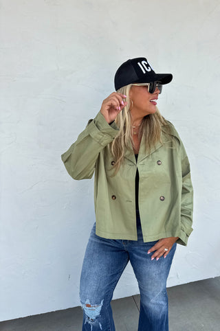 ROSSI CROP TRENCH COAT