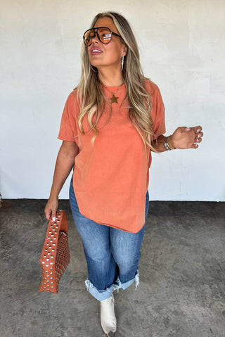 NEW COLORS- JOEY WASHED COTTON BOYFRIEND TEE
