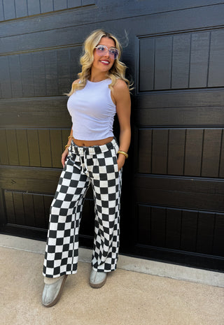 GRIDY GIRL WIDE LEG JOGGERS