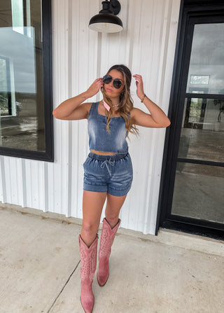 DRIFT AWAY DENIM SHORTS