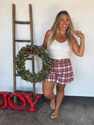 PREORDER- PLAID PRINTED SHORTS