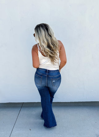 DIESEL DARK WASH SPLIT HEM JEAN