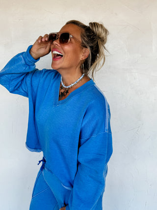 PREORDER- FADED FEELS VNECK PULLOVER