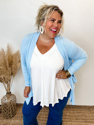 REESE RIBBED CARDIGAN