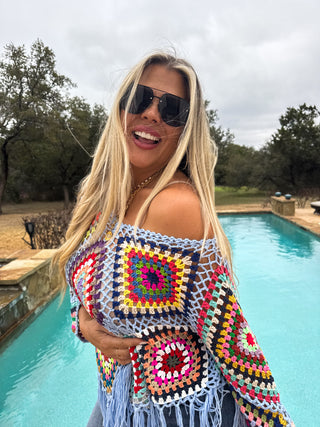 PREORDER- BOHO CROCHET KNIT TOPS