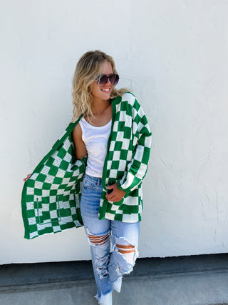 PREORDER- BEVERLY CHECKERED CARDIGAN