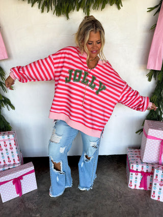 PREORDER- JOLLY & MERRY OVERSIZED PULLOVER