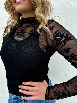 VALENTINES ROXY LACE TOP