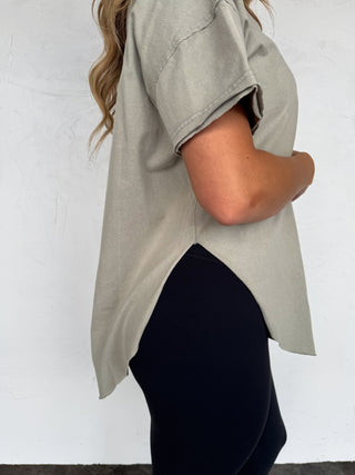 PREORDER- NEW COLORS- JOEY WASHED COTTON BOYFRIEND TEE