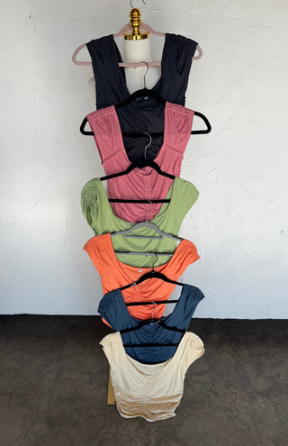 PREORDER- OUT AND ABOUT CAP SLEEVE TOP