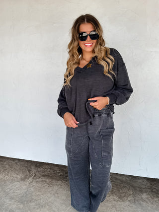 PREORDER- FADED FEELS VNECK PULLOVER