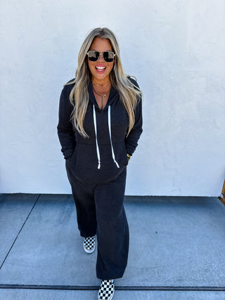 RIBBED HAYDEN HOODIE JUMPSUIT