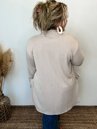 REESE RIBBED CARDIGAN