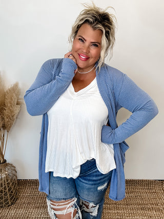 REESE RIBBED CARDIGAN