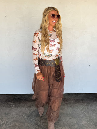 PREORDER- AUTUMN BLOOMING MAXI SKIRT