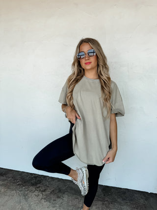 PREORDER- NEW COLORS- JOEY WASHED COTTON BOYFRIEND TEE