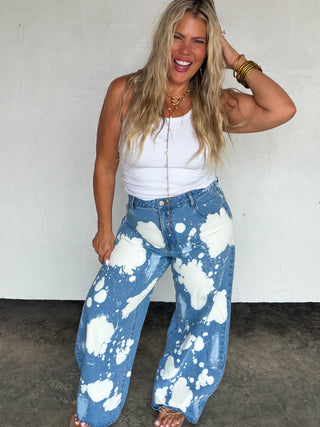 PREORDER-  BLEACHED OUT BABE JEANS