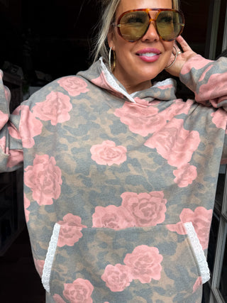 PREORDER- VINTAGE ROSE HOODIE