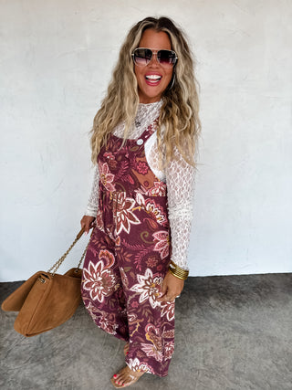 PREORDER- FALL PRINT KARLI OVERALLS