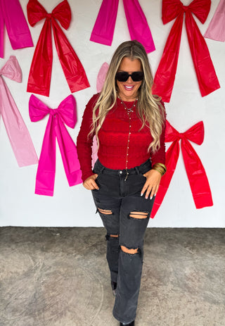 PREORDER- LONG SLEEVE ROSALIE LACE TOP