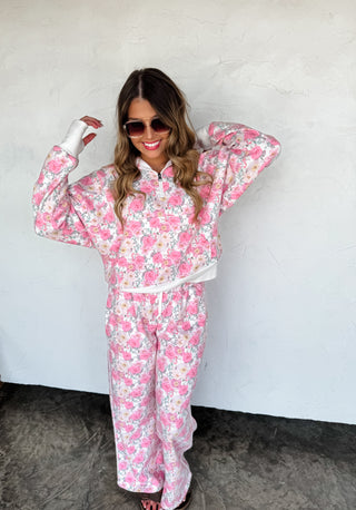 PREORDER- FLORAL & CHEETAH EASY DOES IT PULLOVER