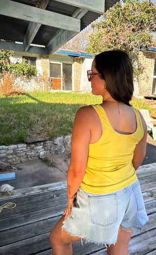 HIBISCUS RIBBED TANK