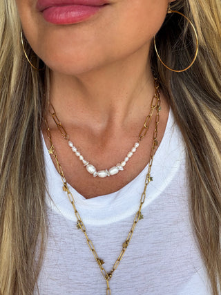 SUNRISE PEARL CHAIN NECKLACE