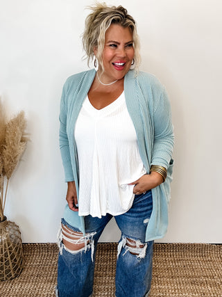 REESE RIBBED CARDIGAN