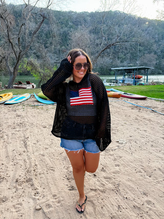 PREORDER- FREEDOM FLAG PATCH PULLOVER