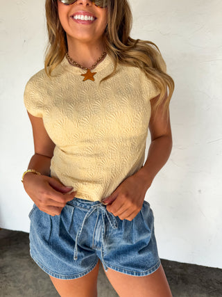 PREORDER- SPRING HARLEY CAP SLEEVE BASIC TOP