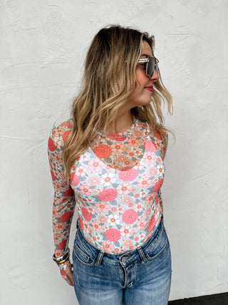 PREORDER- VINTAGE FLORAL MESH TOPS