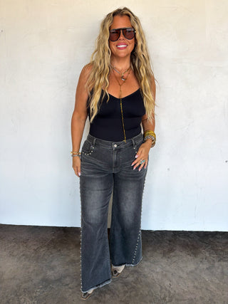 PREORDER- OFF THE GRID STUDDED JEANS