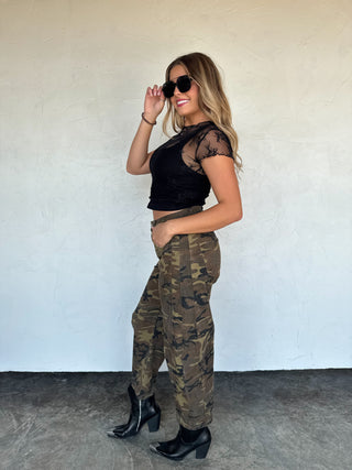 PREORDER- BEX CAMO BARREL JEANS