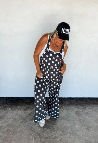 PREORDER- POLKA DOT KARLI BOHO OVERALLS