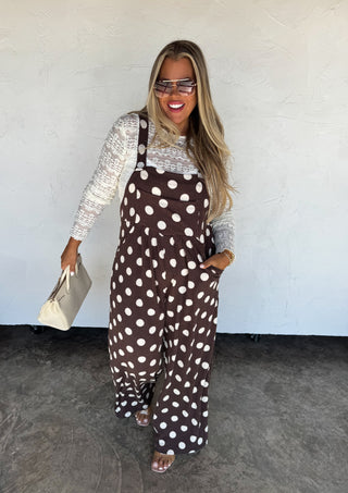 PREORDER- POLKA DOT KARLI BOHO OVERALLS