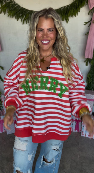 PREORDER- JOLLY & MERRY OVERSIZED PULLOVER