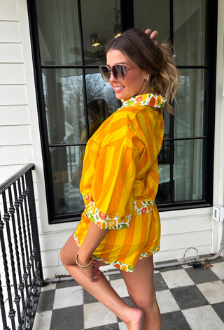 FRUIT SALAD BUTTON DOWN TOP