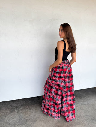 PREORDER- PLAID BEHAVIOR WIDE LEG PANTS
