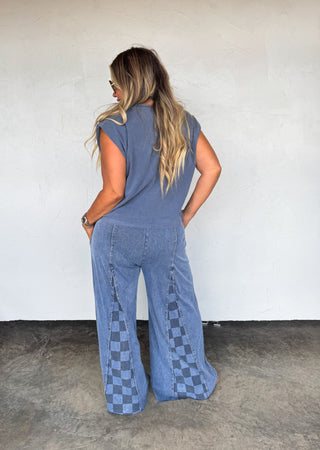 PREORDER- GROOVE ON CHECKER FLARE PANTS