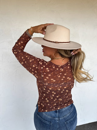 PREORDER- ANNIE VNECK MESH TOP