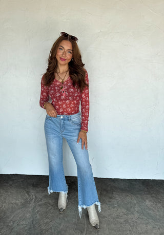 PREORDER- ANNIE VNECK MESH TOP