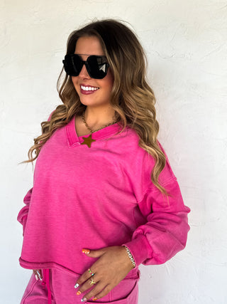 PREORDER- FADED FEELS VNECK PULLOVER