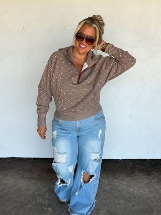PREORDER- POLKA & STRIPE EASY DOES IT PULLOVER