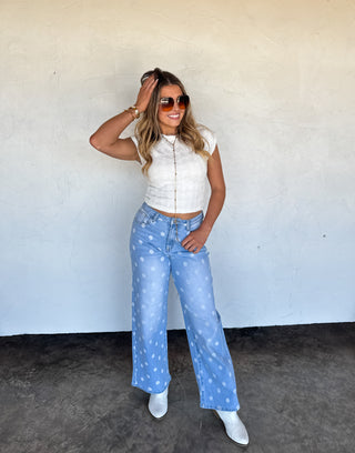 PREORDER- SPOT ON POLKA DOT JEANS