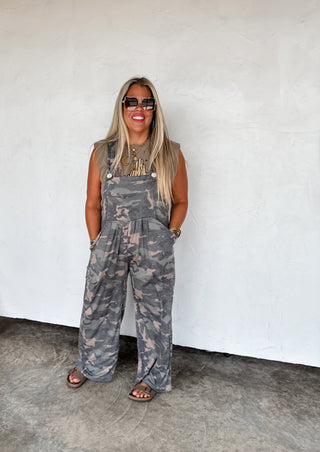 PREORDER- CAMO KARLI OVERALLS
